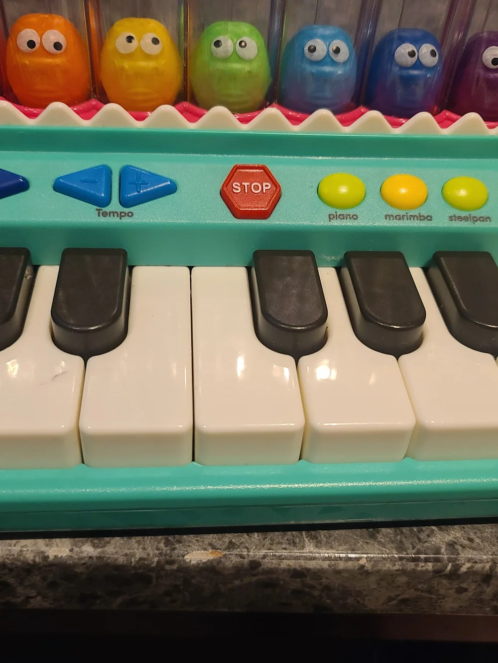 Battat Croco Pop Piano Toy Keyboard with Songs Sounds Lights